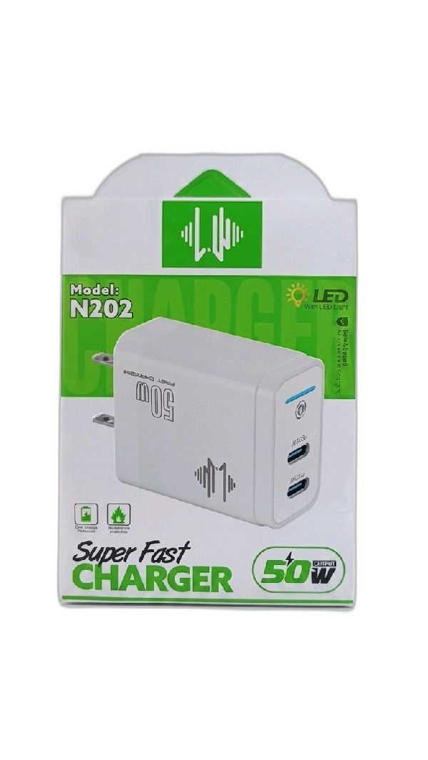 ITEM ACCESORIOS CUBO CUBO N202 50W 2 USB -C 6547889223150      Super carga P325