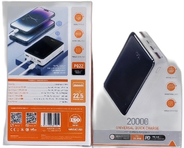 ITEM ACCESORIOS POWER BANK PW LDNIO 20,000 PQ22 6933138601051      Ldnio P373