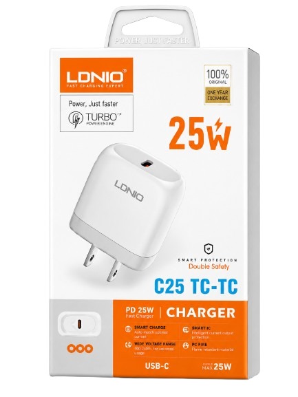 ITEM ACCESORIOS CARGADOR LDNIO 25W TC       C25 P479