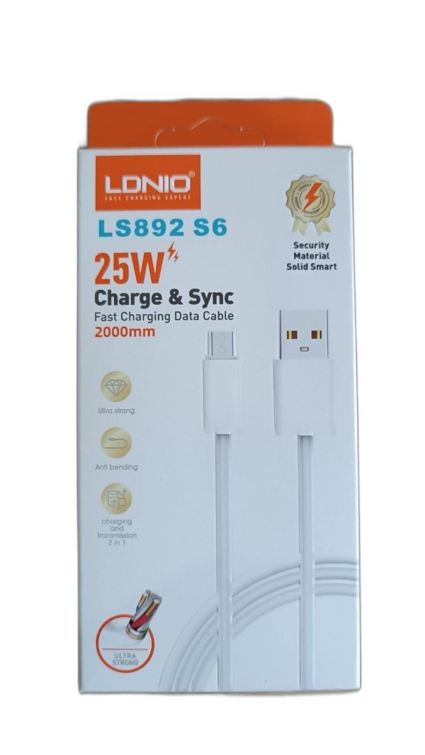 ITEM ACCESORIOS CABLE LDNIO LS892 USB-V8       25W P587