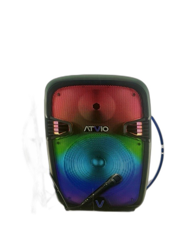 ITEM ACCESORIOS REPRODUCTOR Parlante Atvio 15 micrófono y luces       Parlante Atvio 15 micrófono y luces Con trípode P603