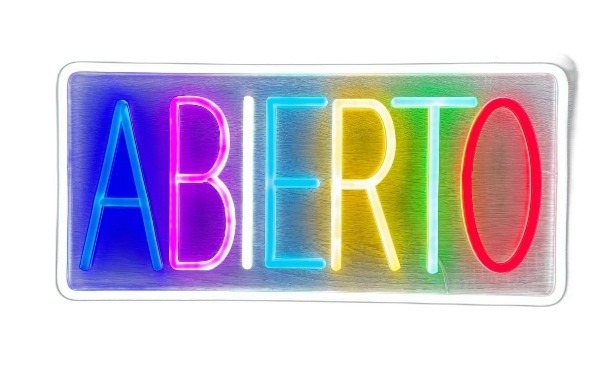 ITEM ACCESORIOS TECNOLOGICO LETRERO (ABIERTO-CERRADO)50*25        P616