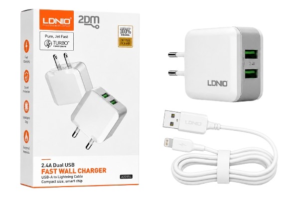 ITEM ACCESORIOS CARGADOR CARGADOR LDNIO IPHONE/IP LIA-LN-05       IPHONE P768