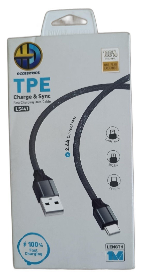 ITEM ACCESORIOS CABLE cable TPE usb a iphone 1mtr        P776