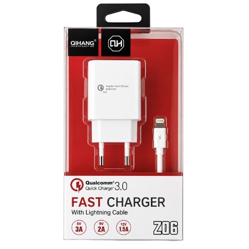 ITEM ACCESORIOS CARGADOR QIHANG Z06 3.0 iphone 8610152426072      Iphone IP P843
